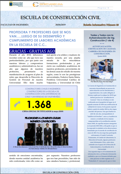 Boletín Informativo N°20.